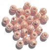 25 8mm Round Bright Copper Stardust Metal Beads